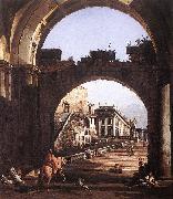 BELLOTTO, Bernardo Capriccio of the Capitol oil painting artist